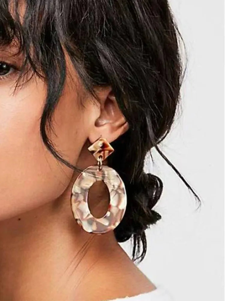 Everyday commuting decoration large earrings acrylic vintage | Fairies Whisper Paris Designer Jewelry - Detail View 2