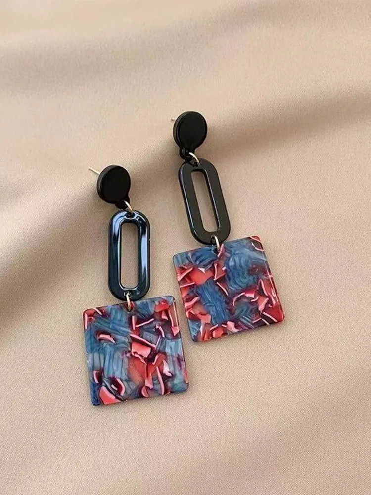 Romantic denim style Monet garden earrings long st - view 2