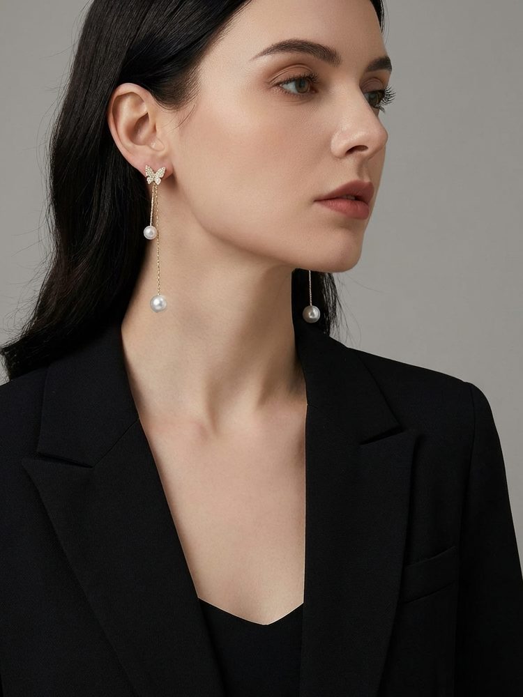 Pearl Butterfly Earrings