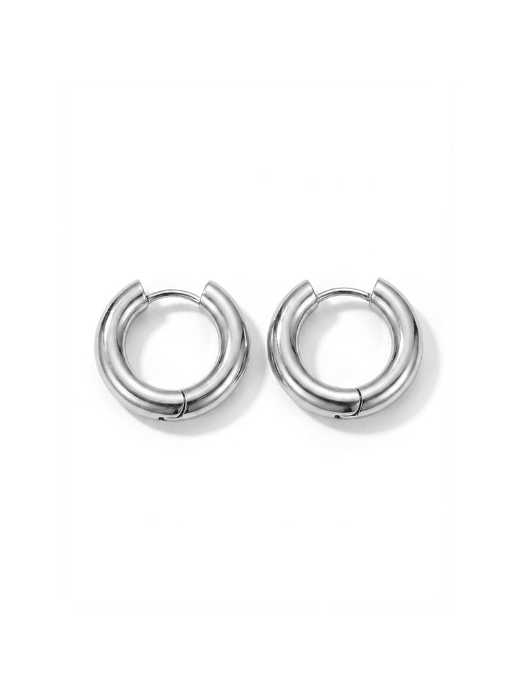 Fish Eye Mini 20mm Hoops Earrings Stainless Steel - view 3