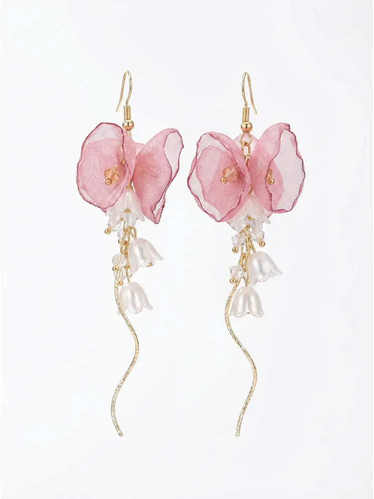 Pink Fairy Florets Romantic Braided Studs & Clip-O - view 2