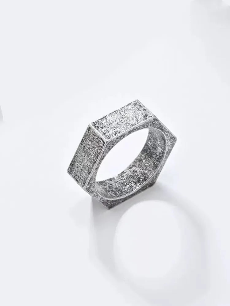 AI Agent Custom Hexagonal Stainless Steel Ring