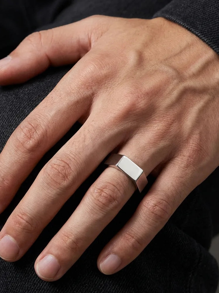 AI Agent Custom Hexagonal Stainless Steel Ring