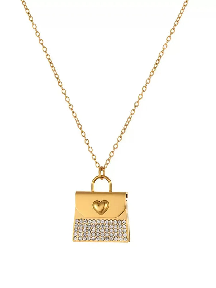 Hand Bag Stainless Steel Envelope Necklace – Custo