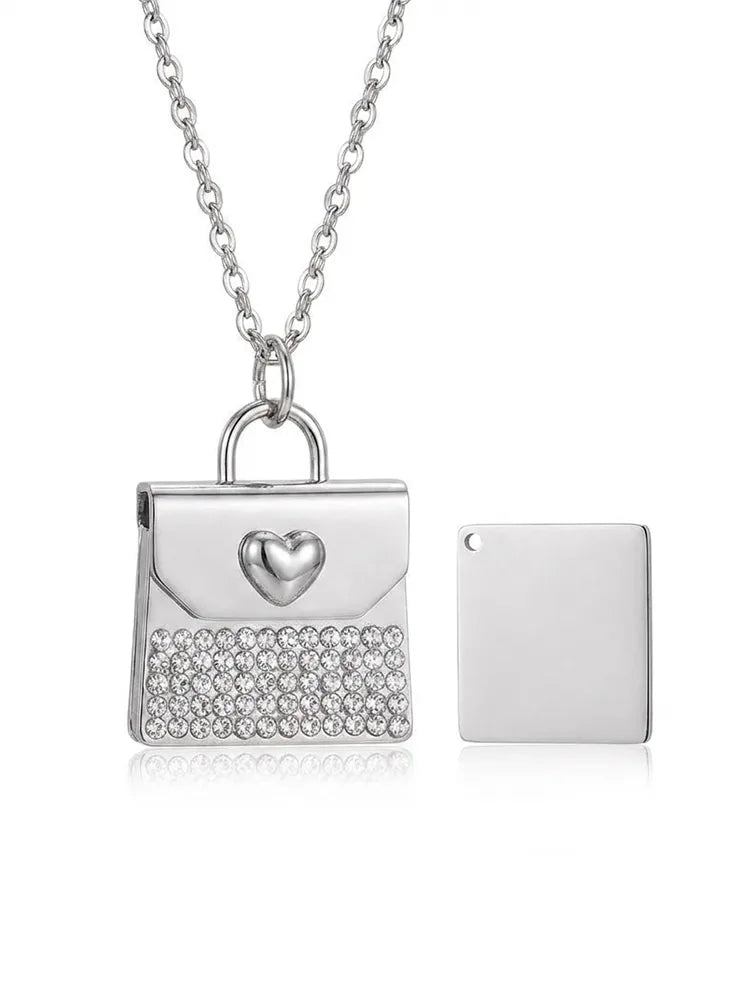 Hand Bag Stainless Steel Envelope Necklace – Custo - view 4