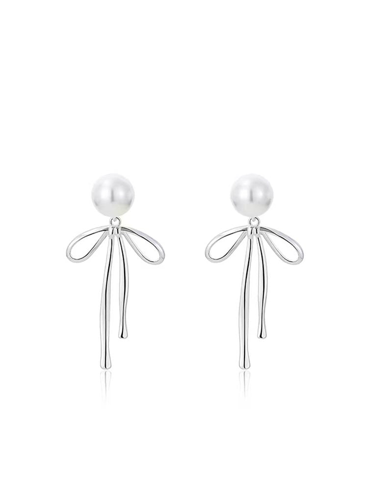 Elegant pearl tassel earrings Studs & Clip-On Earrings (No Piercing Required)
