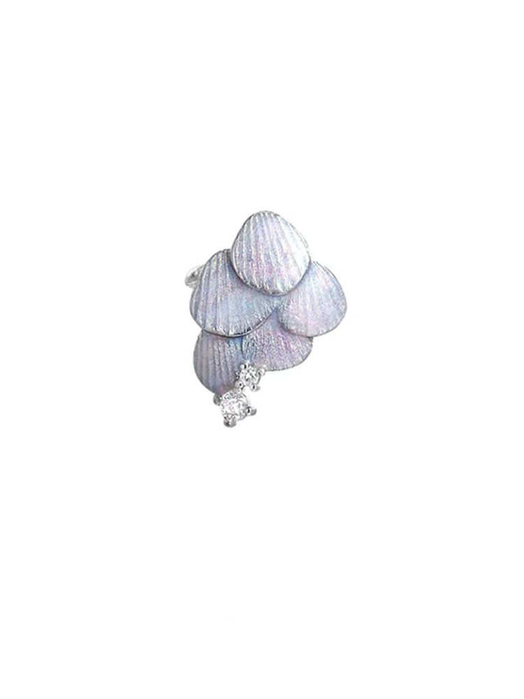 mermaid-inspired fish scale shell earrings Studs & Clip-On E Detail View — Waterproof & Hypoallergenic
