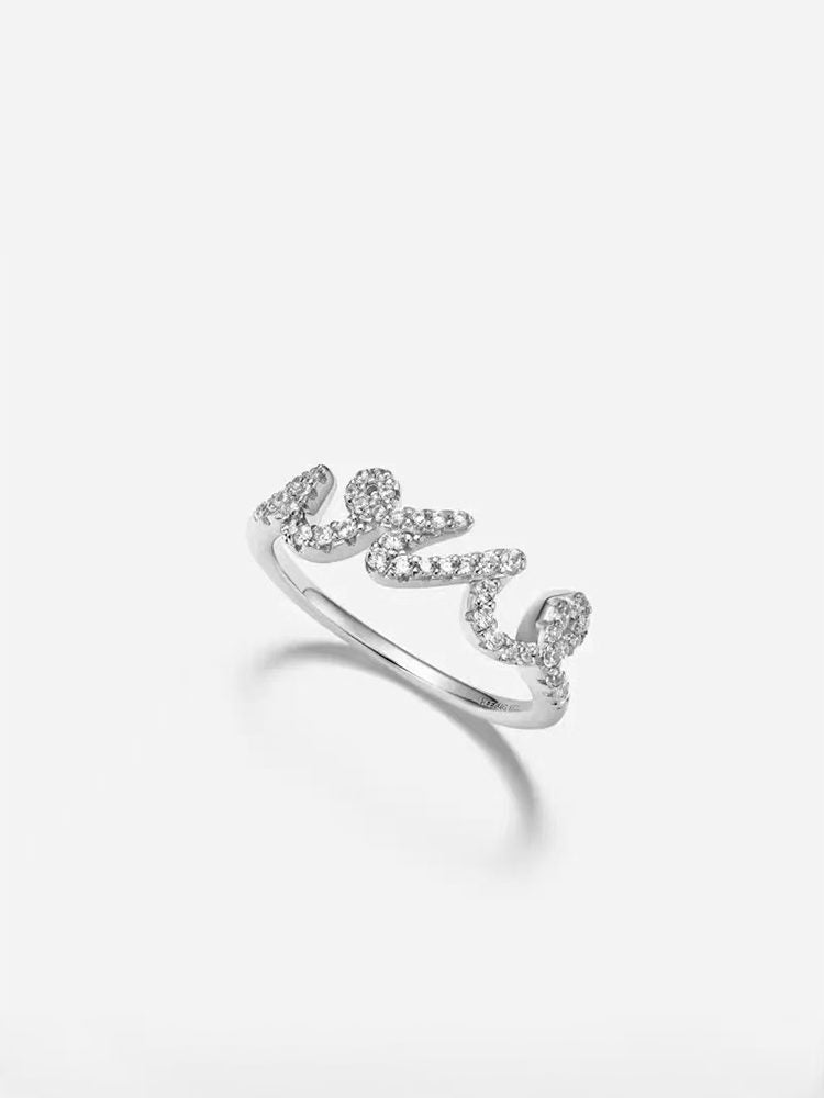 F136 2026 stainless steel star sparkle open 3 ring set