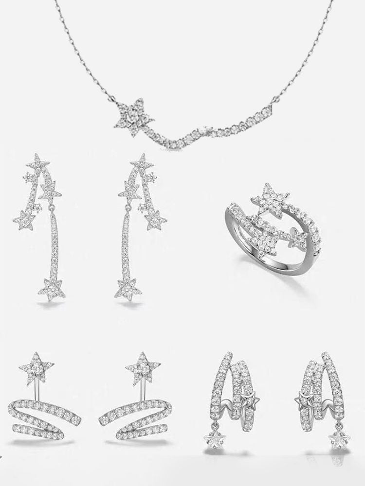 316 stainless steel everyday jewelry set Studs & Clip-On Earrings (No Piercing Required)