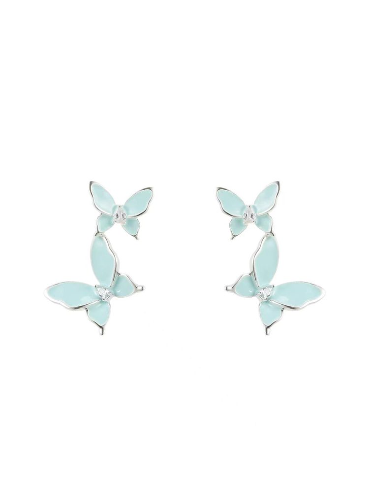 Summer Butterfly Drop Earrings Studs & Clip-On Earrings (No Piercing Required)