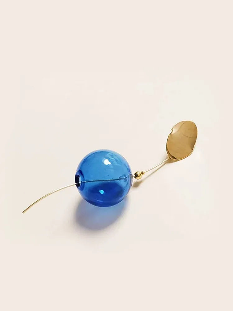 Blue Planet Drop Summer Light Refreshing Style Studs & Clip- On Model — Minimalist Jewelry