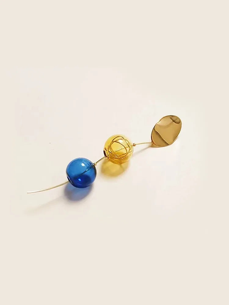 Blue Planet Drop Summer Light Refreshing Style Studs & Clip- Lifestyle Photo — Dainty Jewelry