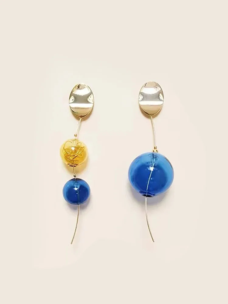 Blue Planet Drop Summer Light Refreshing Style Studs & Clip-On Earrings (No Piercing Required)