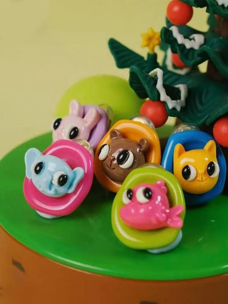 Colorful Cartoon Animal Earrings Elephant Bunny Fish