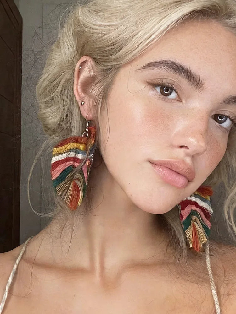 Lightweight Fabric Statement Earrings – Vacation Style