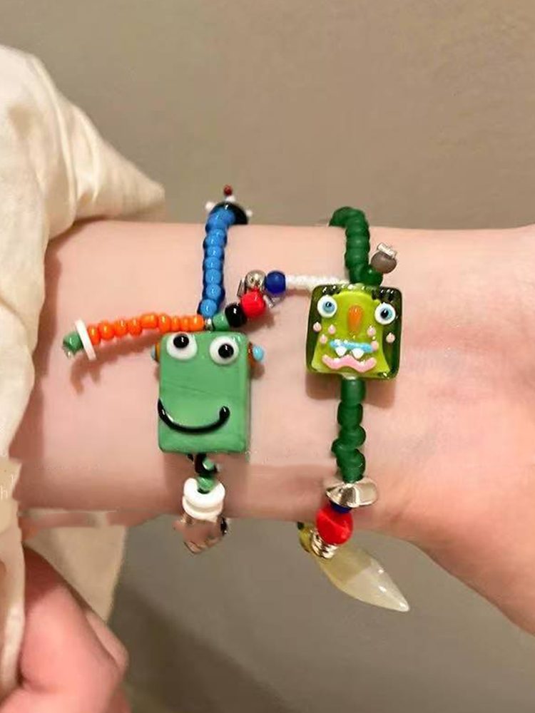 Cartoon Acrylic Eco-Friendly Bracelet Studs & Clip-On Earrin — 18K Gold Plated Jewelry | Fairies Whisper