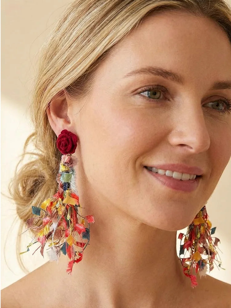 Firework Fabric Vacation Studs & Clip-On Earrings (No Pierci — 18K Gold Plated Jewelry | Fairies Whisper
