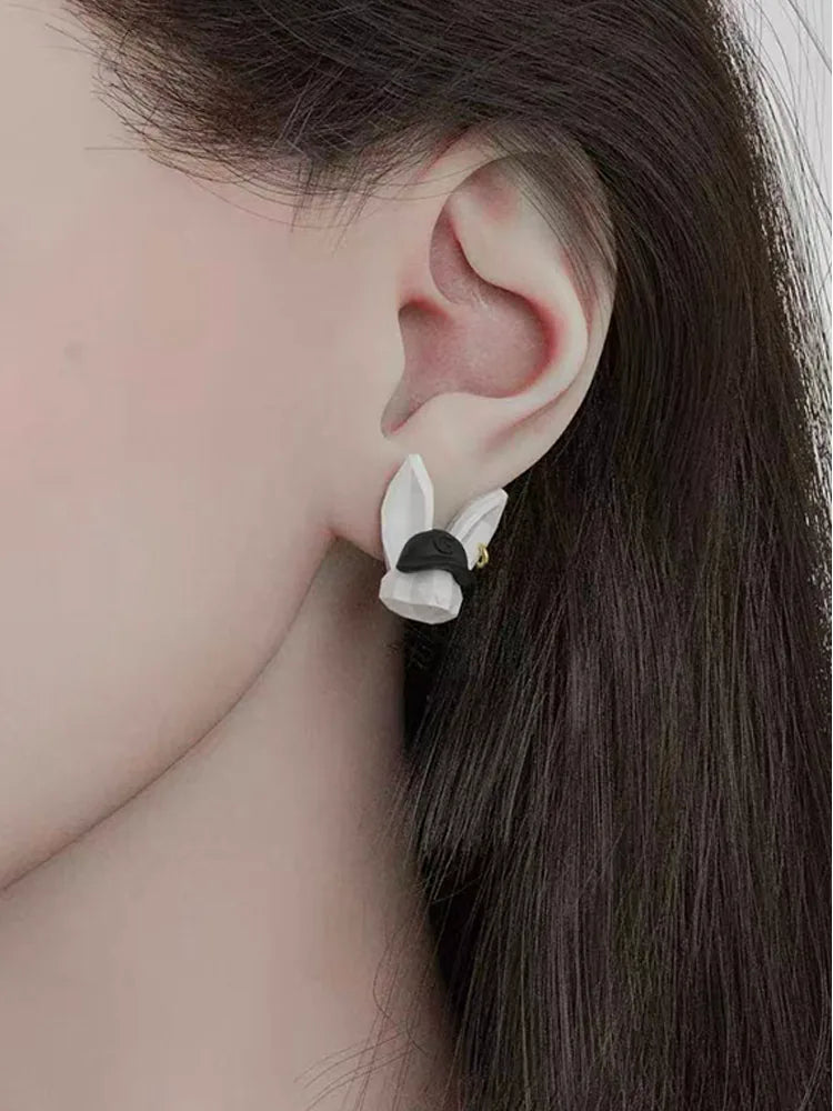 3D fox earrings / ear clips