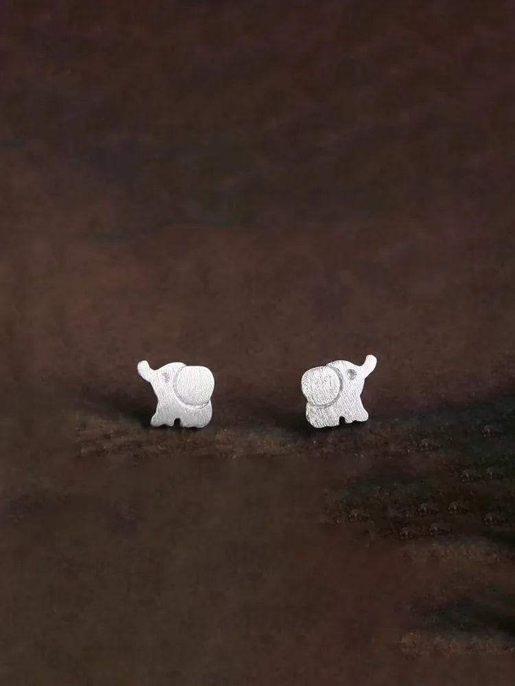 S925 sterling silver small elephant jewelry
