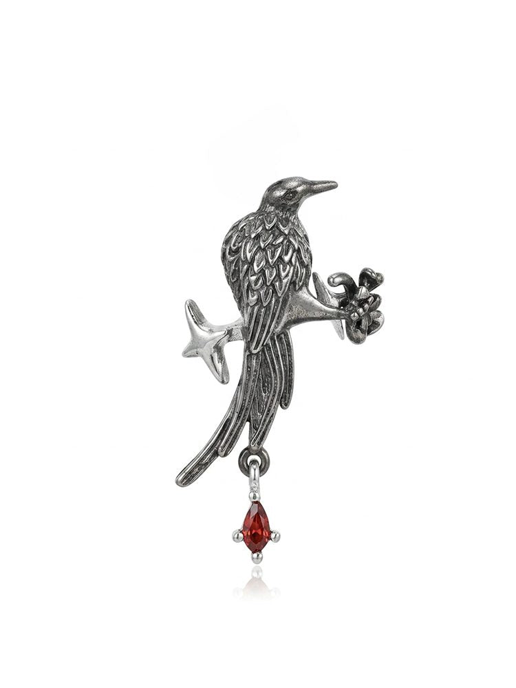 Black Raven Ear Cuff (Non-Pierced, Gothic Style)