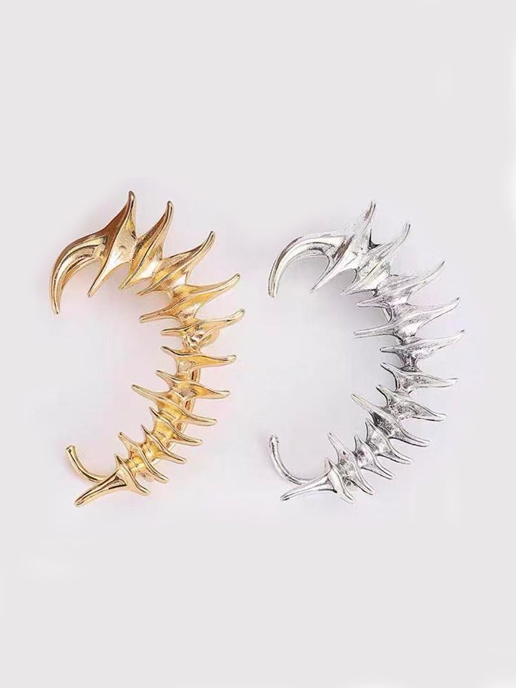 Gothic Skeleton Large Ear Wrap Earrings