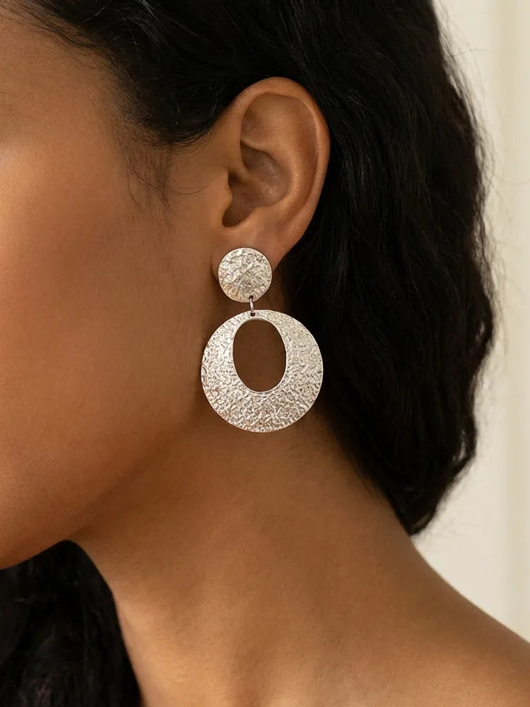 Vintage Heavyweight Stainless Steel Earrings