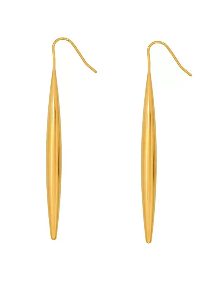 Stainless Steel Fishing Float Long Drop Earrings