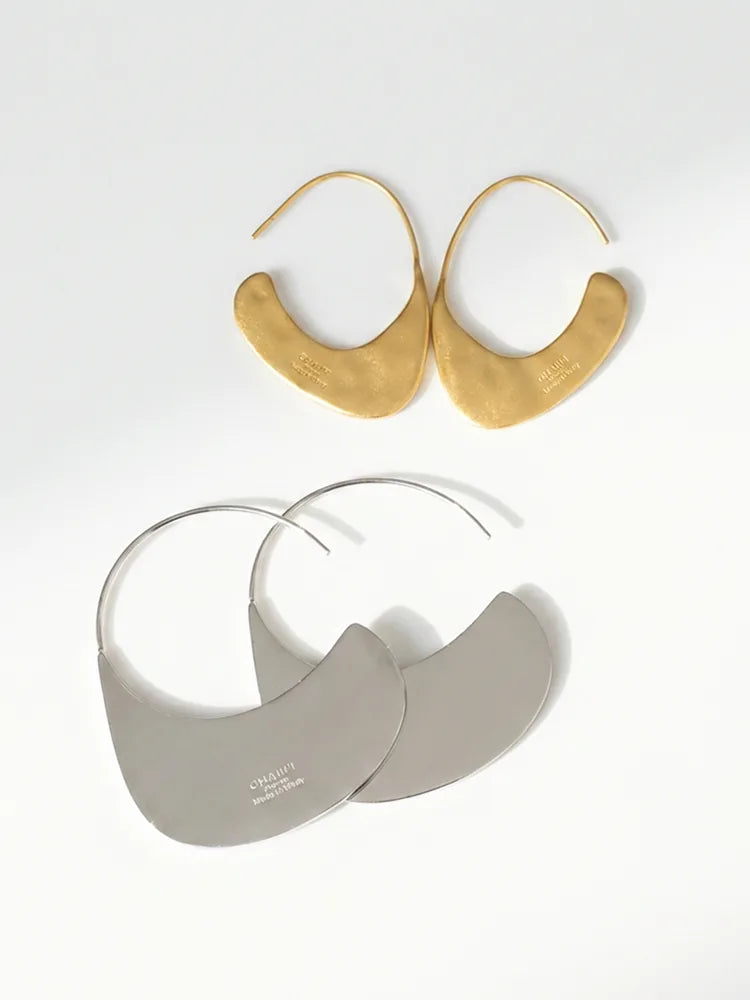 Stainless Steel Fashion Hoop Earrings Set