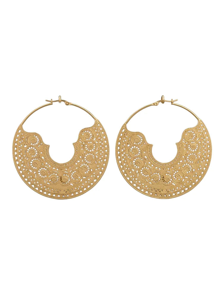 Oversized Gold Foil Drop Earrings
