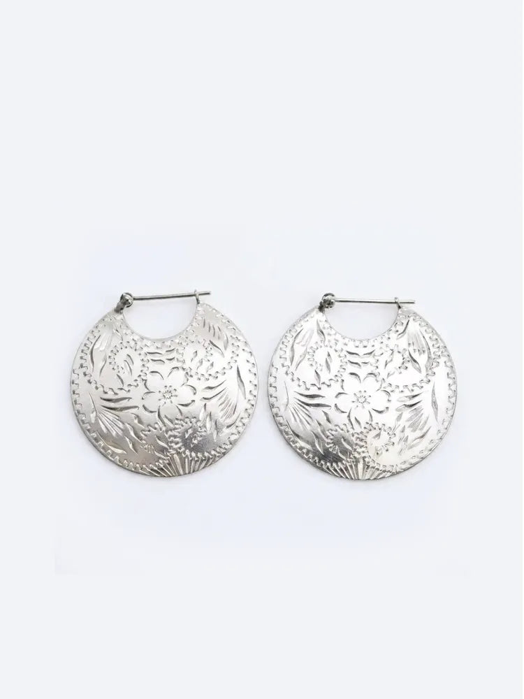 Silver African-Inspired Earrings