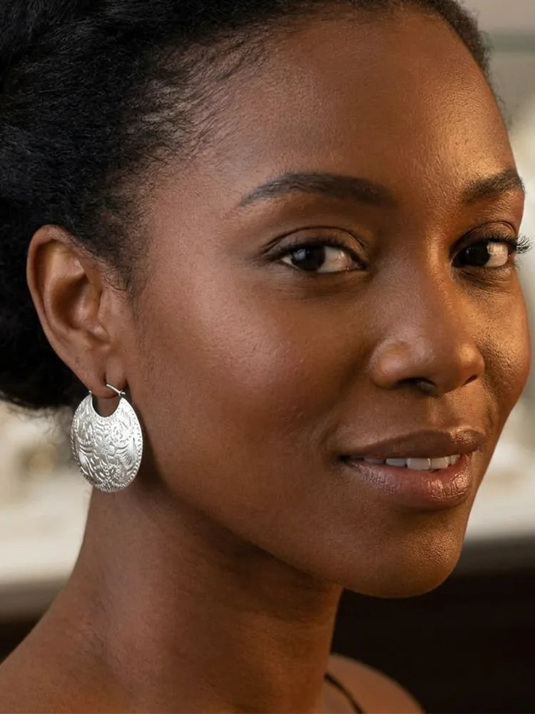 Silver African-Inspired Earrings
