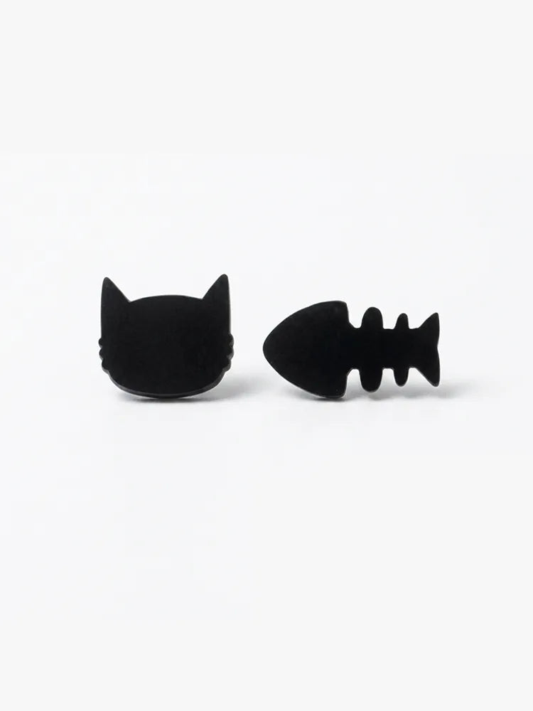 Eco-Friendly Black Cat Magnetic Earring