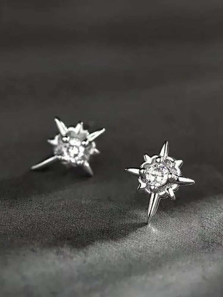 Eight-Point Star Magnetic Stainless Steel Earring