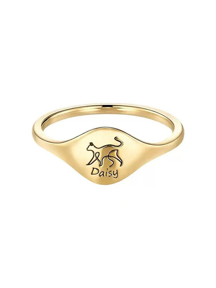 Custom Stainless Steel Ring – Personalized Engraved Text &amp; Design Ring