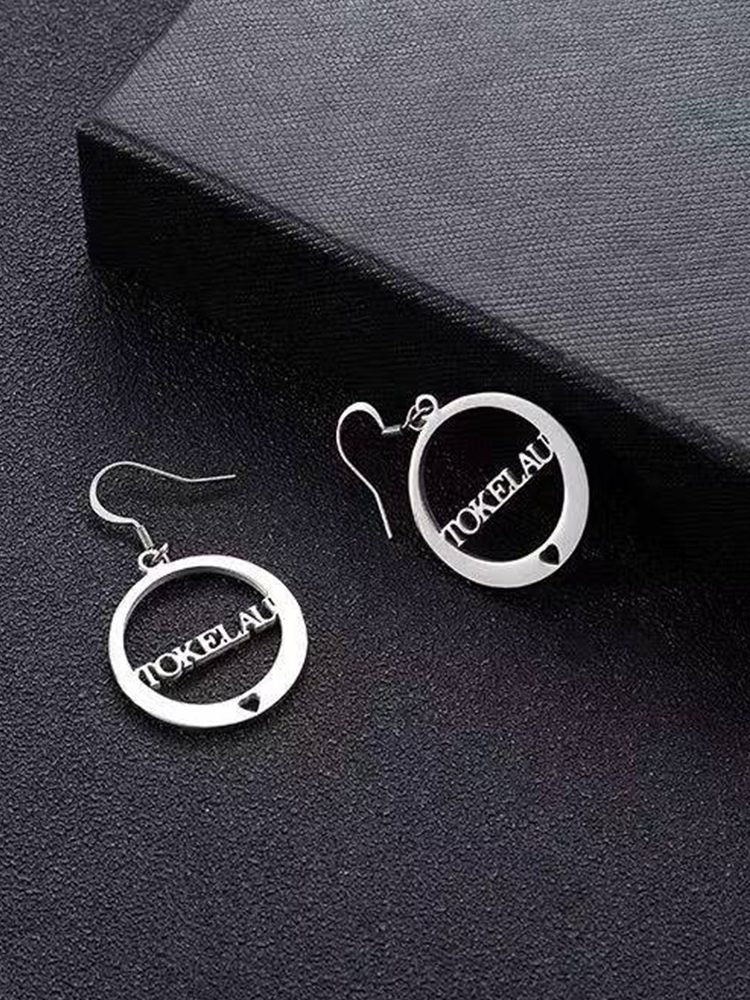 Custom Stainless Steel Earrings – Personalized Name & Initial Jewelry