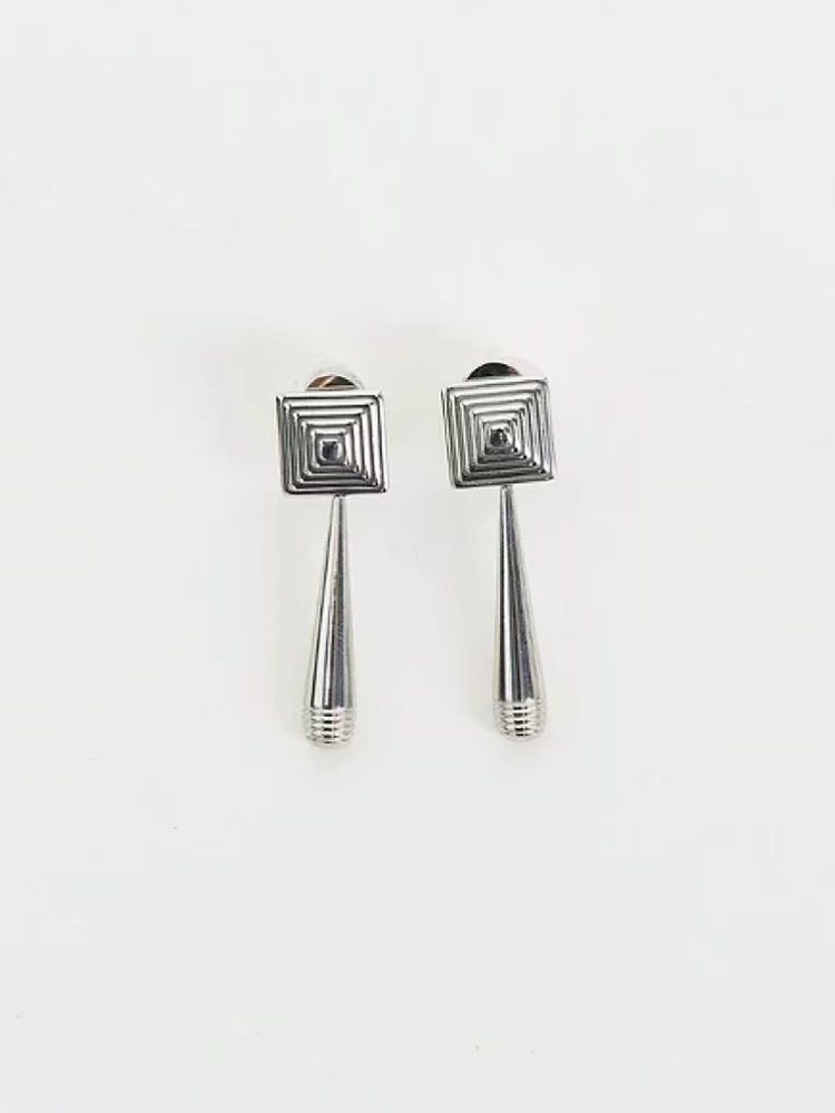 Stainless Steel Rivet Earrings – Egyptian Style Design Stud