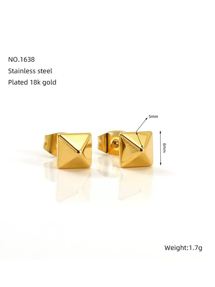 Gold Stud Earrings – Small 18K Gold-Plated Rivet Design