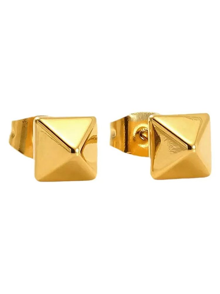 Gold Stud Earrings – Small 18K Gold-Plated Rivet Design