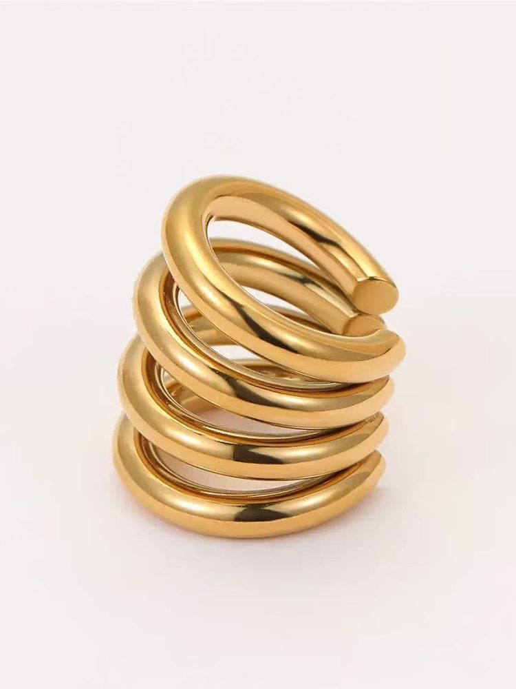 Egyptian-Style Stainless Steel Chunky Ear Cuffs – No Piercing Required 1 Pair