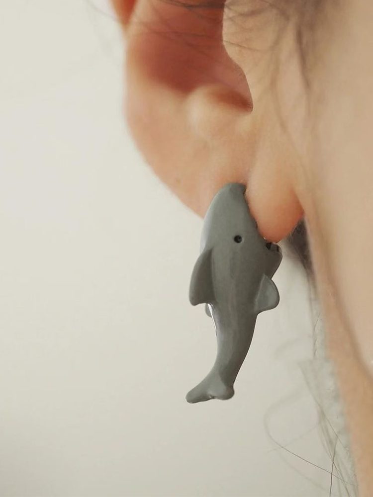 Unique Creative Shark Bite Ear Earrings