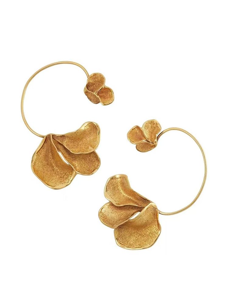 Handmade Stainless Steel 18K Gold-Plated Earrings 1 pairs