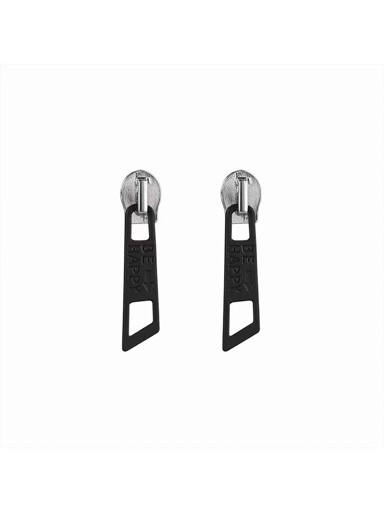 Pop Art Cool Zipper Earrings – Blue & Yellow Spring Edition Clip on