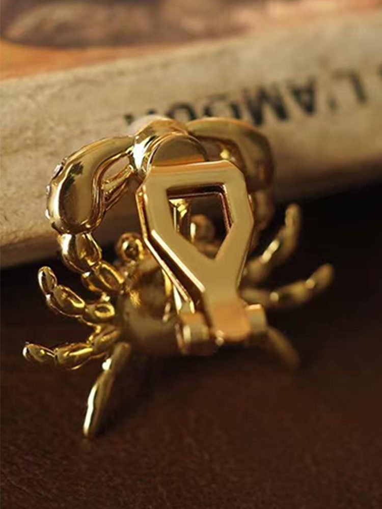 Zircon Crab Earrings – Clip-One / Stud