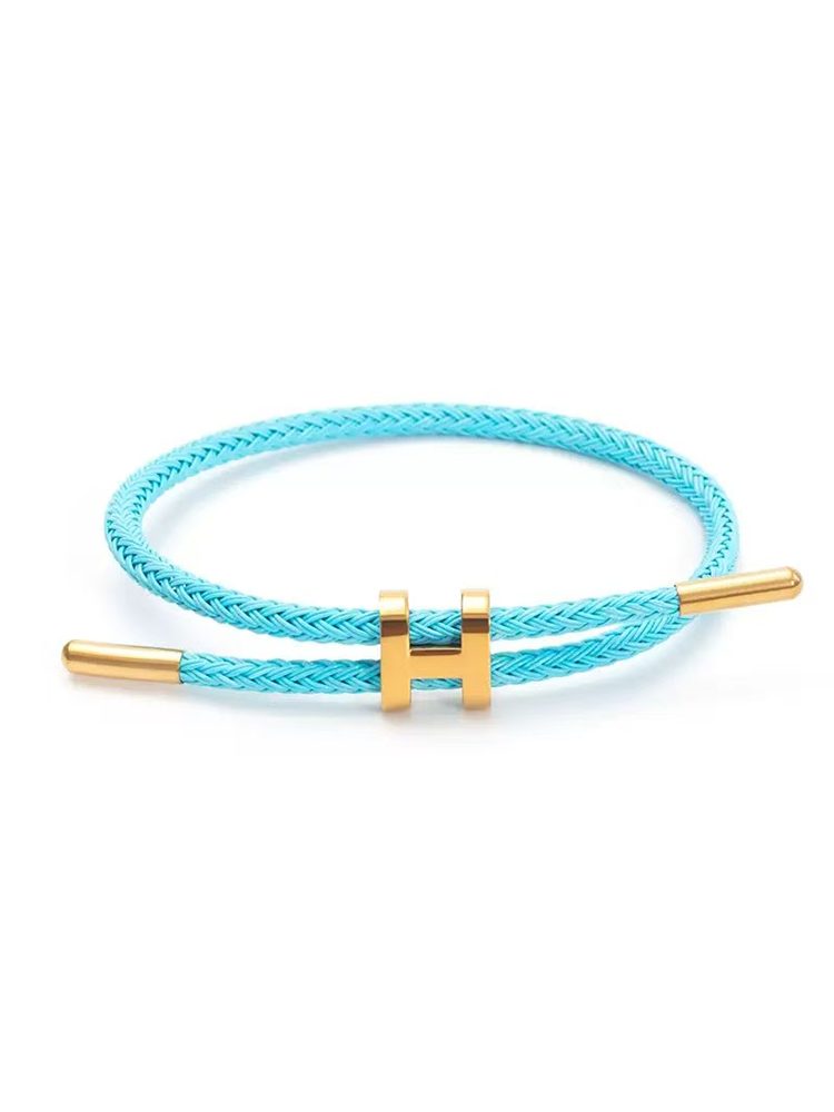 Colorful Nylon Rope Braided Bracelet with Stainless Steel Accent