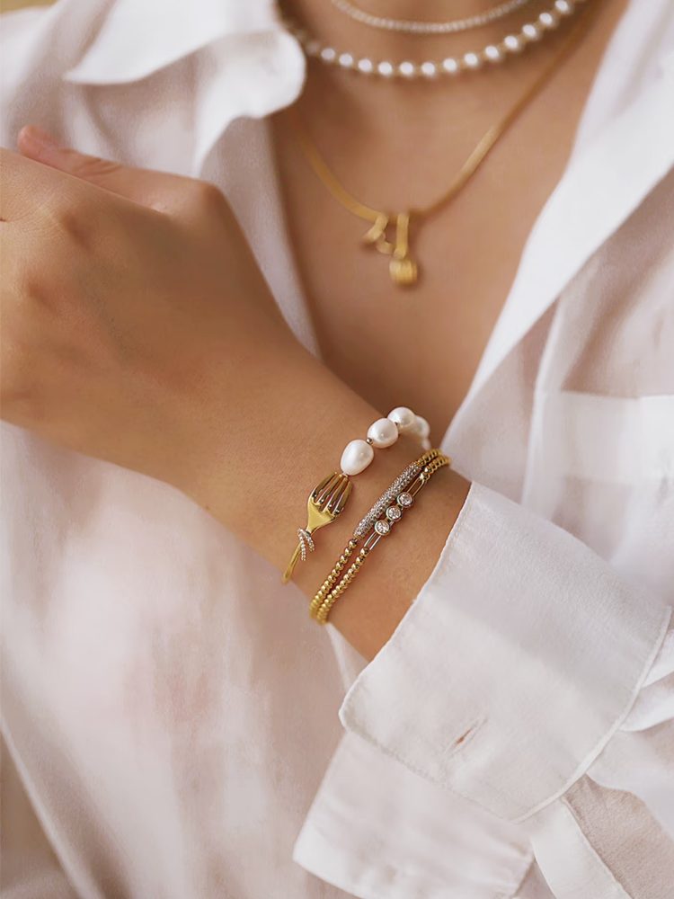 Cutlery Pearl Bracelet