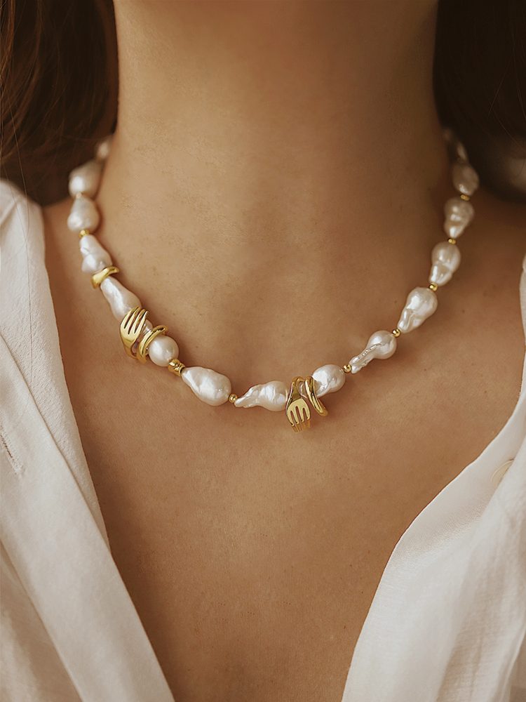 Italian Pasta Pearl Necklace