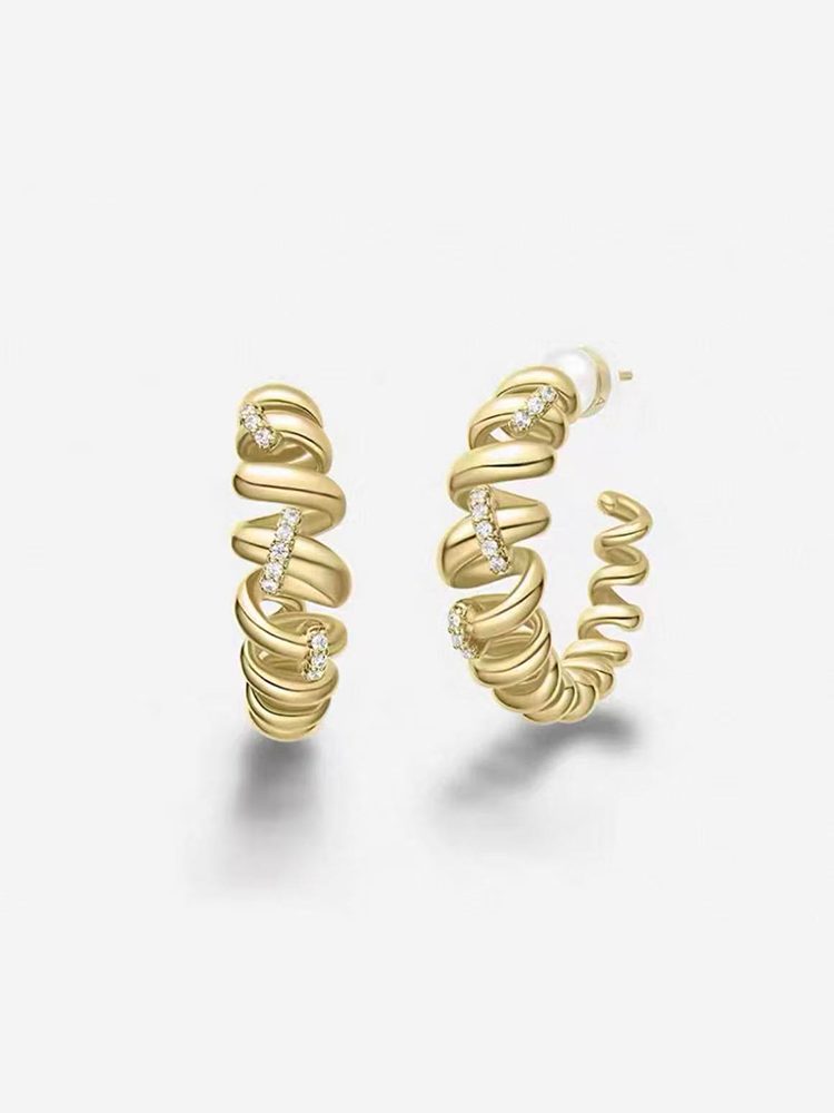 Gold Spaghetti Earrings