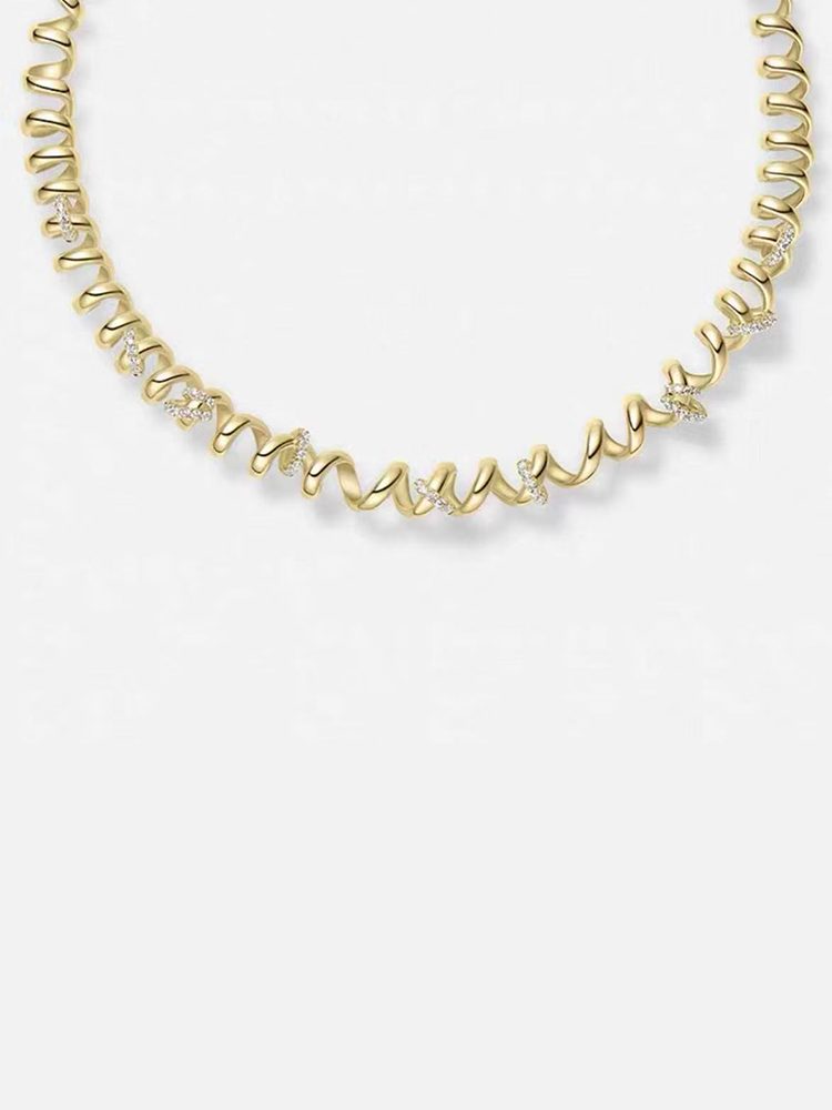 Gold Spaghetti Choker