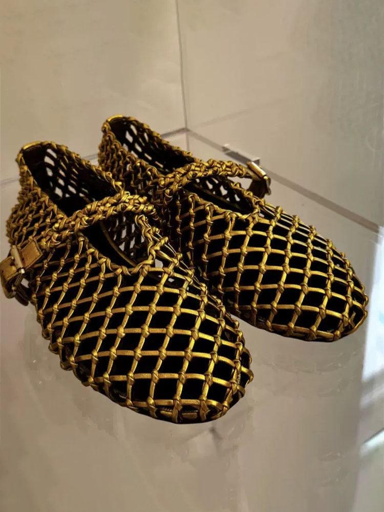 Handwoven Sheepskin Hollow Flats Fisherman Sandals Shoes