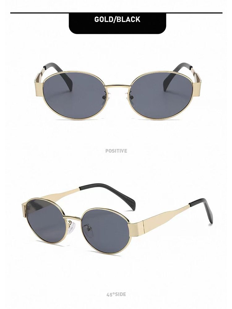 Old Money Cat-Eye Vintage Sunglasses UV400 Metal Frame Shades